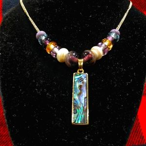 Handmade Lampwork Glass Beaded Necklace